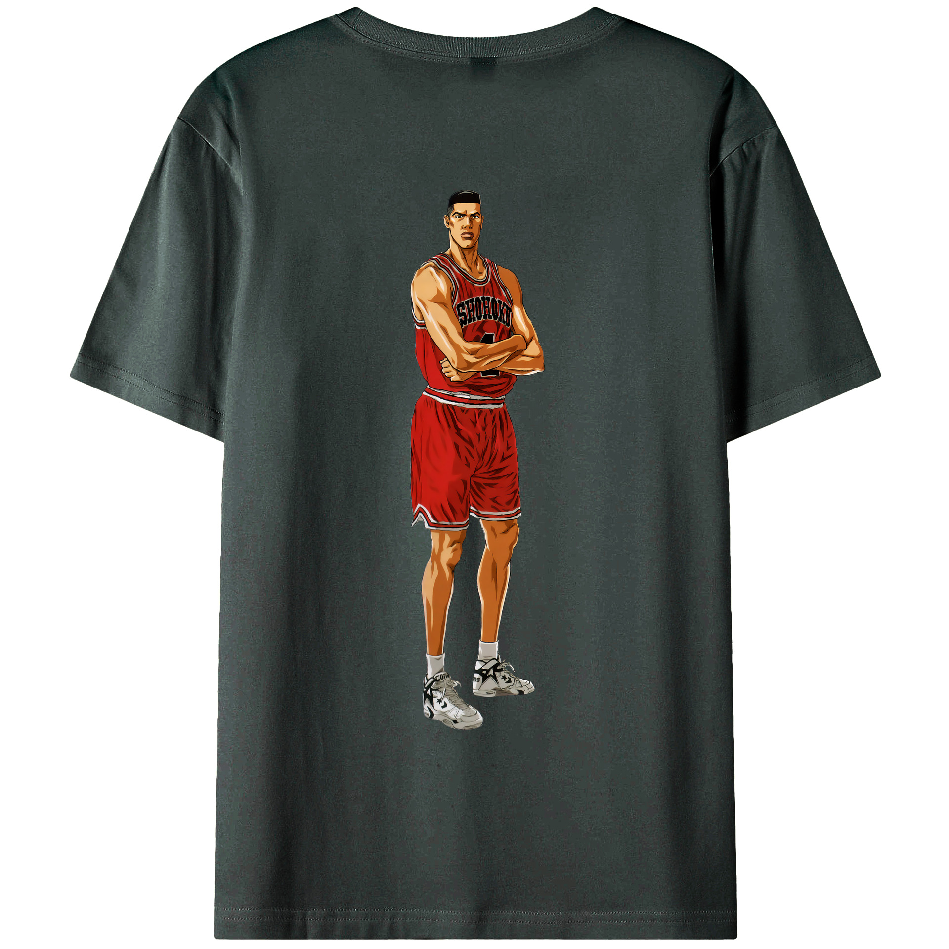 （画像用） SLAM DUNK／スラムダンク 綿100％ メンズ半袖Tシャツ（バックプリント） 通気性